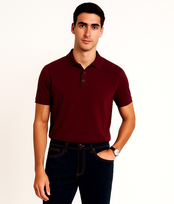 Polo shirt - burgundy